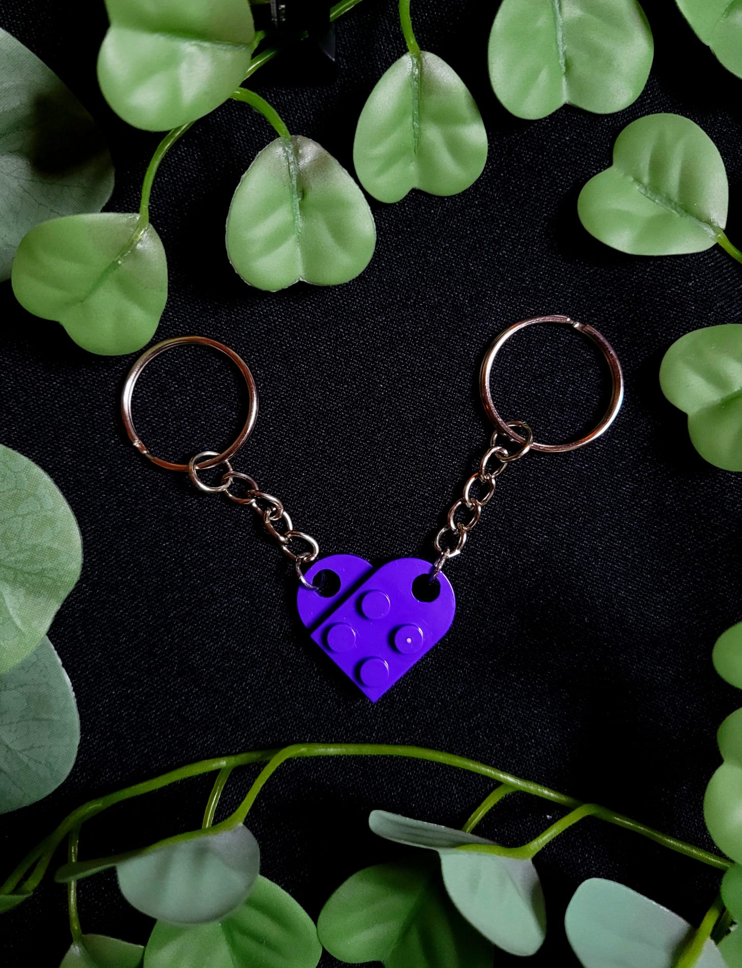 Keychain lego hearts
